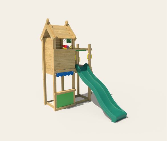 Stelzenhäuser mit Rutsche